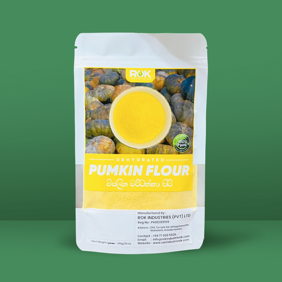 Packaged dehydrated pumpkin flour